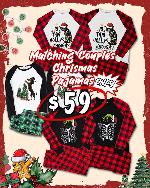 Matching Couples Christmas Pajamas Only $59