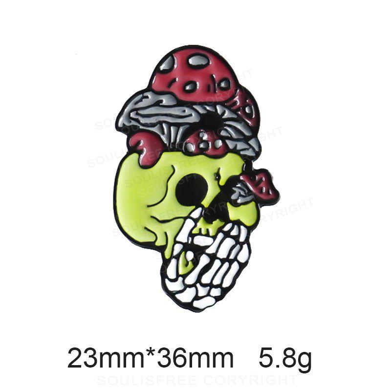 Flower Skull Pins