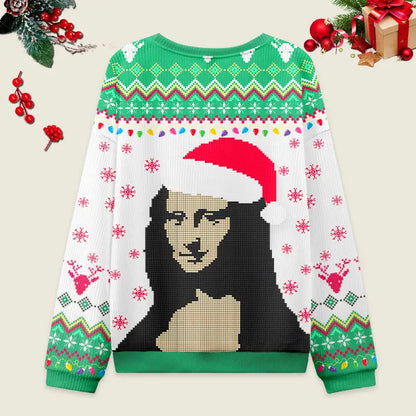 Mona Lisa For Ugly Christmas Christmas Sweater