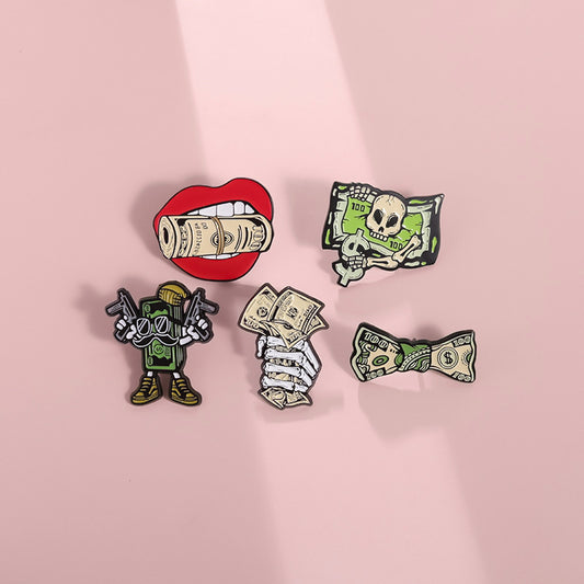 Cartoon banknotes Pins