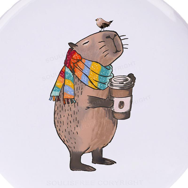 Capybara Coffee And Companion Pin