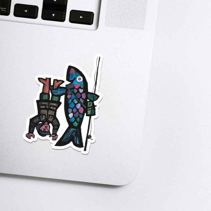 Fishing For Man's Fish 1PCS Stickers