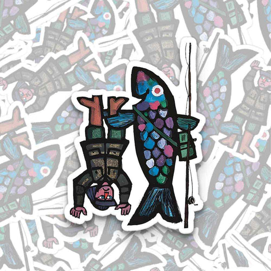 Fishing For Man's Fish 1PCS Stickers