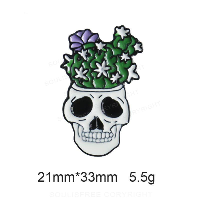 Flower Skull Pins