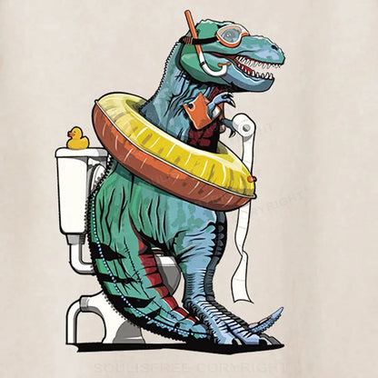 T-Rex On The Toilet