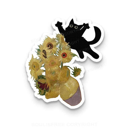 The Cat That Knocked Over The Vase 1PC Sticker