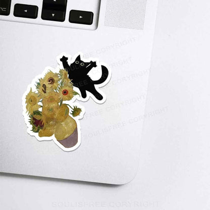 The Cat That Knocked Over The Vase 1PC Sticker