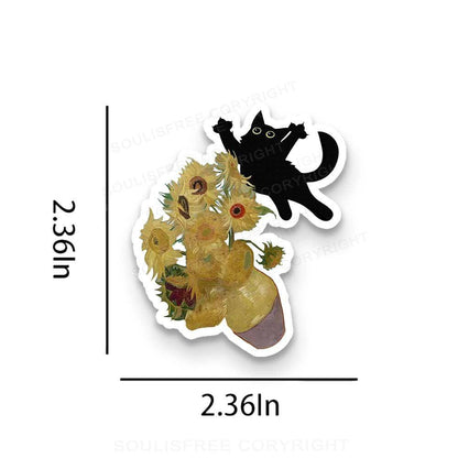 The Cat That Knocked Over The Vase 1PC Sticker