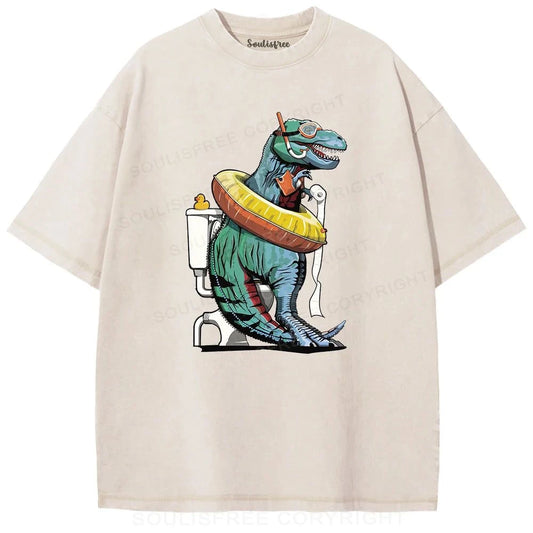 T-Rex On The Toilet