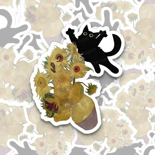 The Cat That Knocked Over The Vase 1PC Sticker