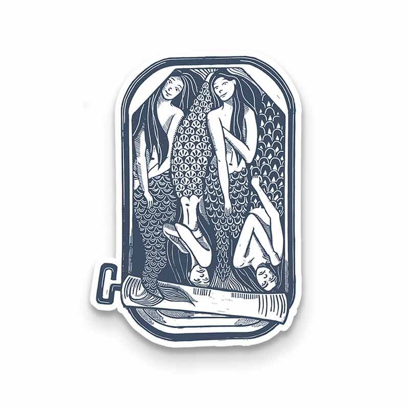 Sardine Mermaids 1PCS Stickers