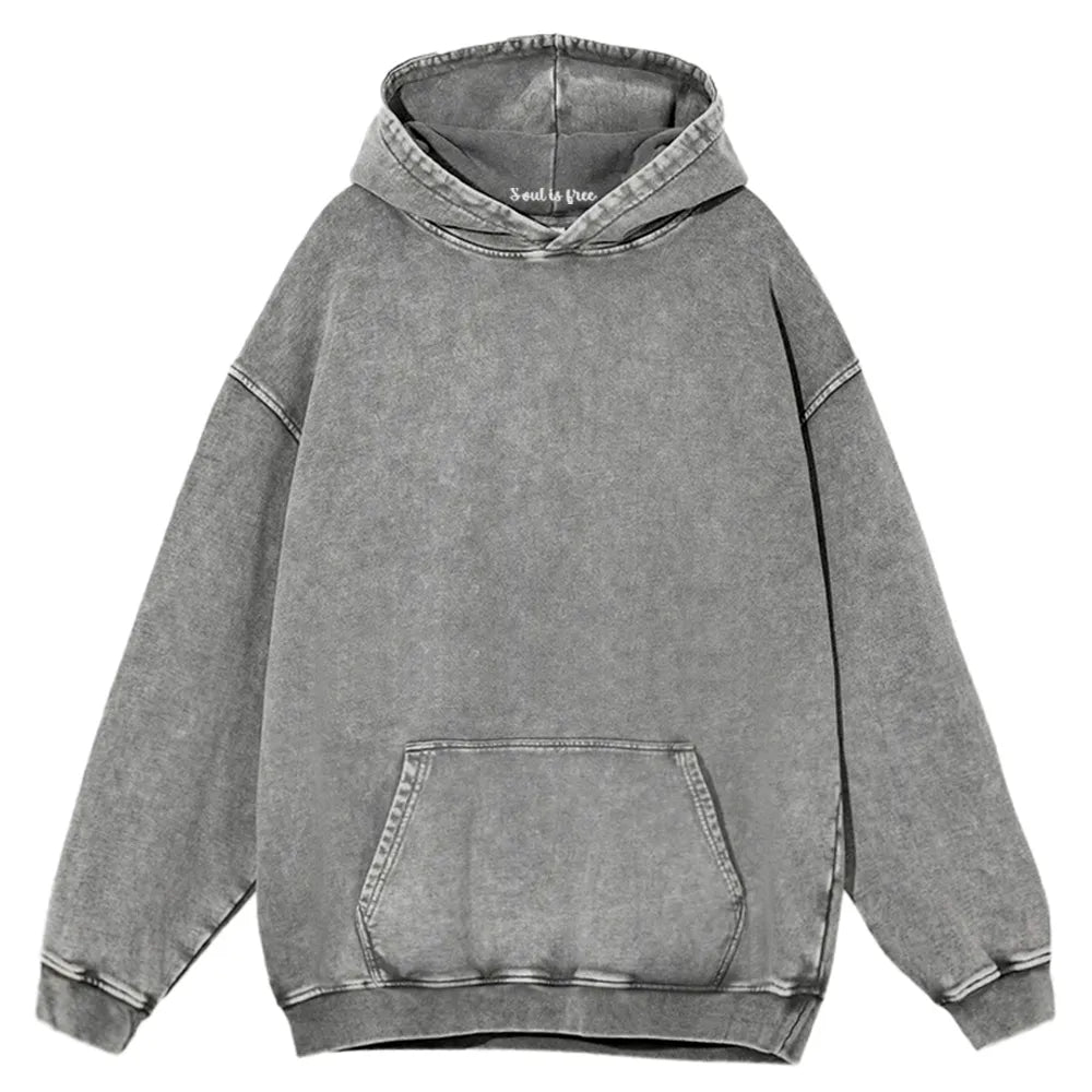 Solid Color Washed Hoodie