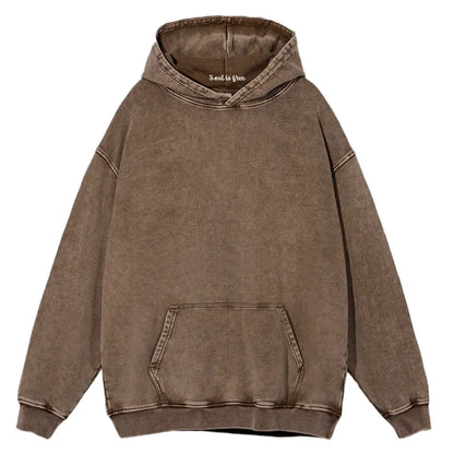 Solid Color Washed Hoodie