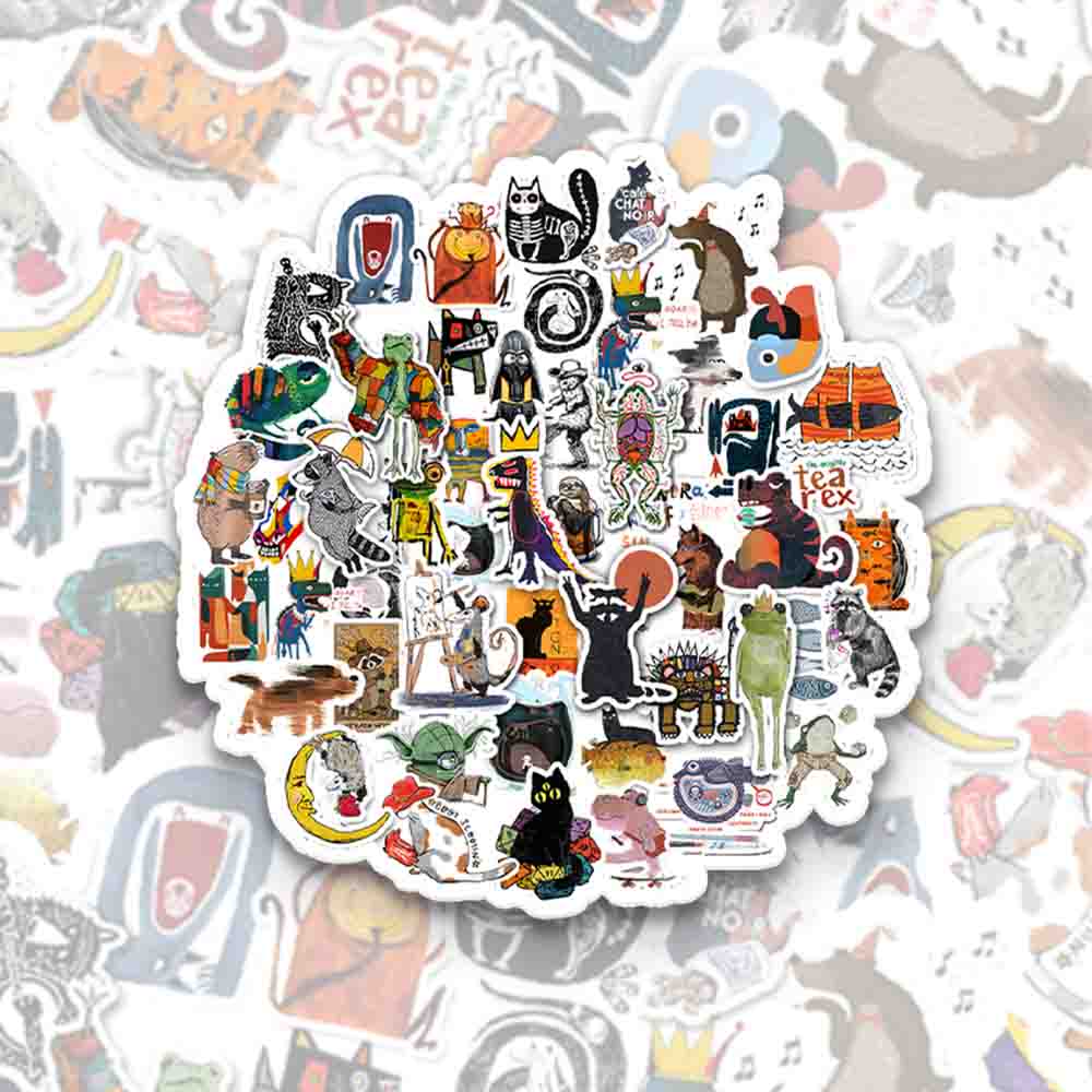 Crazy Animals 50PCS Stickers