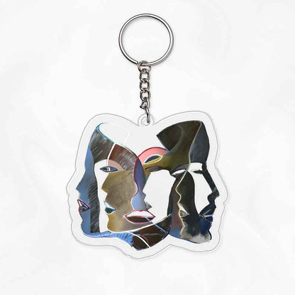 Layers of Masks Keychain