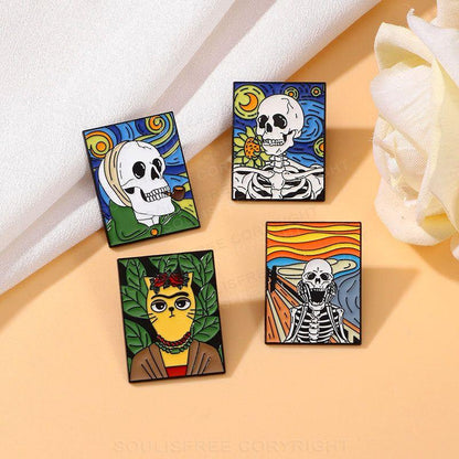 Skull Starry Sky Pins