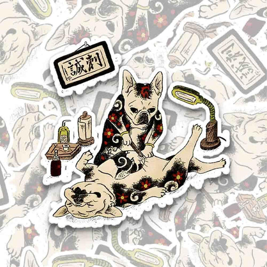 Tattoo Dog 1PC Sticker