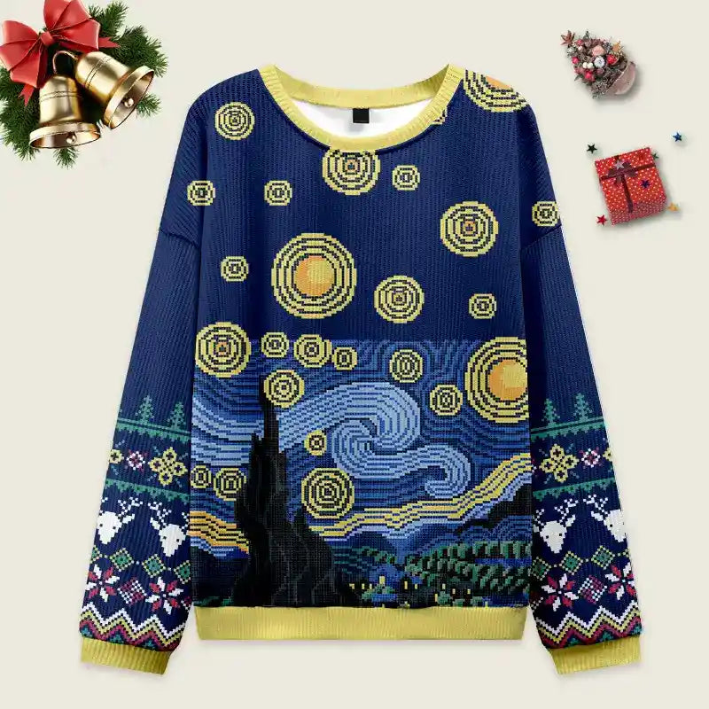 Christmas Starry Night Ugly Christmas Sweater