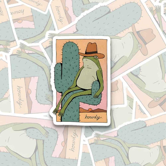 Cowboy frog 1PC Sticker