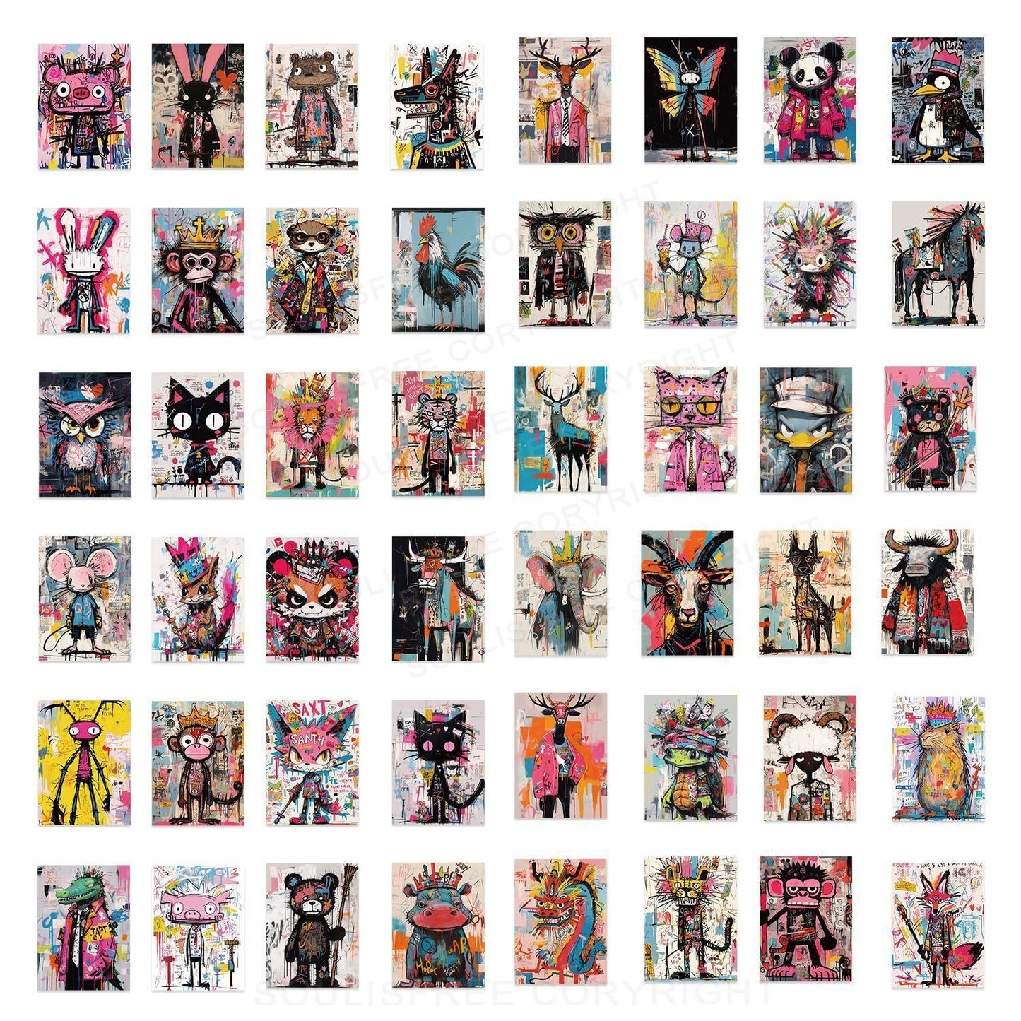 Crazy Graffiti 50PCS Stickers