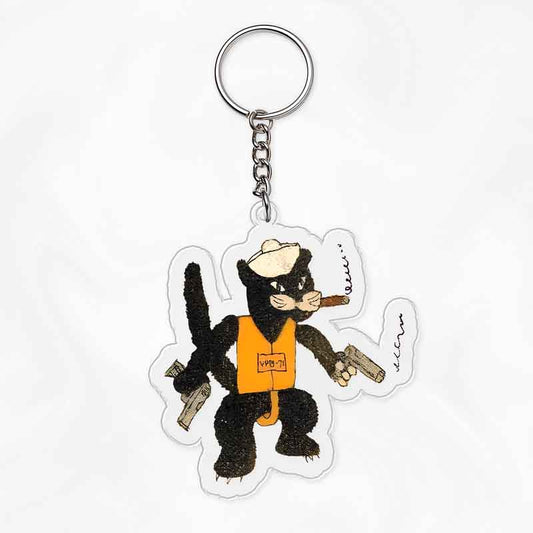 Black Cat Patrol Squadron Keychain