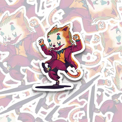 Clown Cat 1PC Sticker