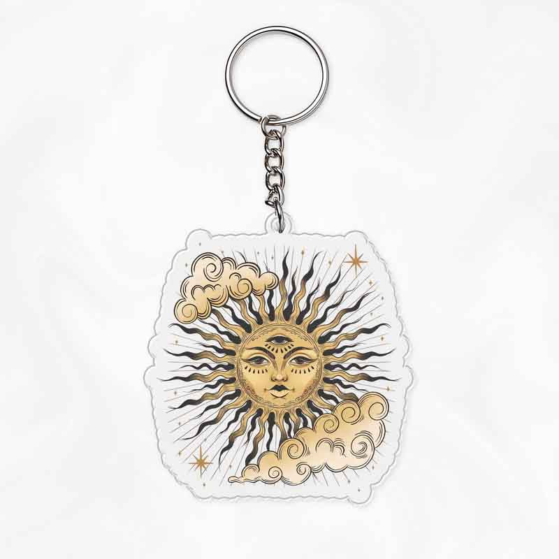 Living By The Sun Keychain