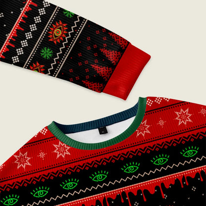 Psychedelic Eyes Ugly Christmas Sweater