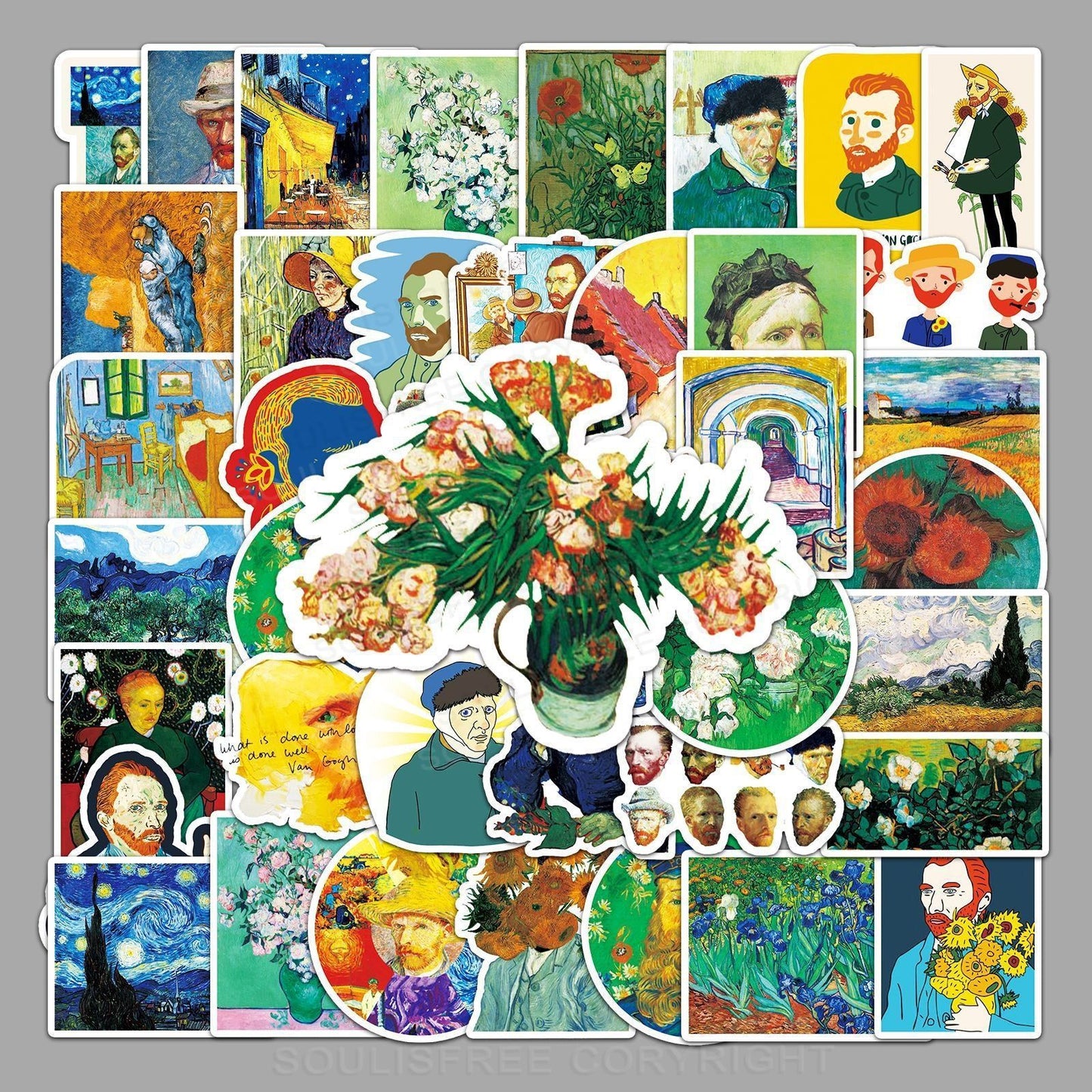 Van Gogh's World 50PCS Stickers