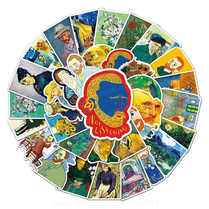 Van Gogh's World 50PCS Stickers