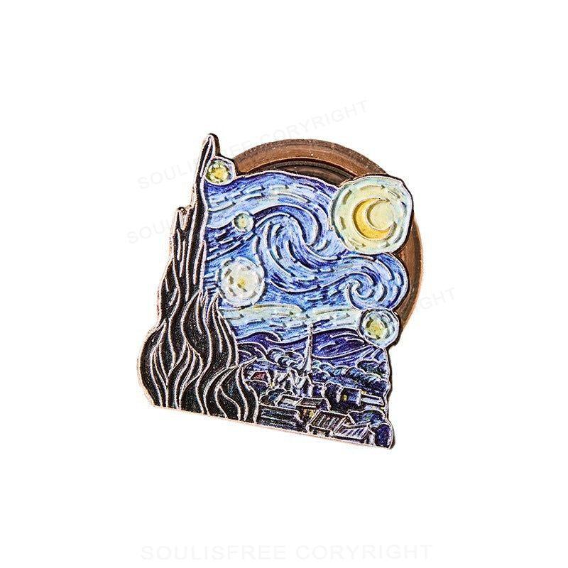 Van Gogh Flowers Pins