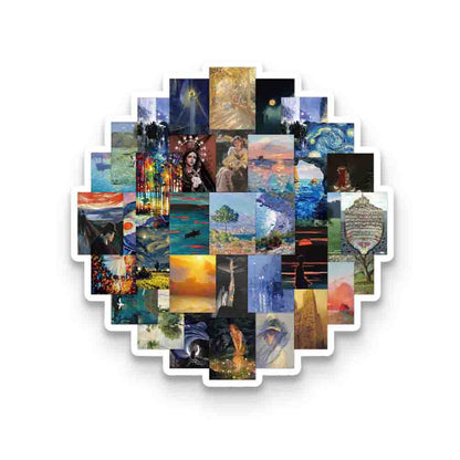 Famous Scenery Paintings 60PCS Stickers