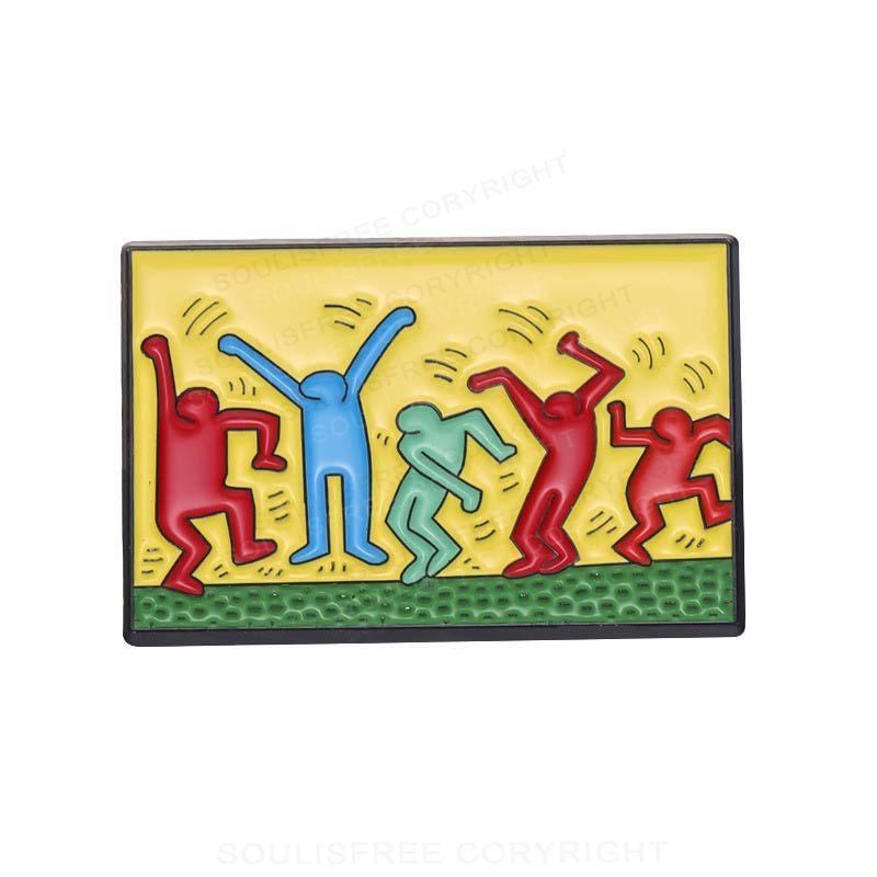 Keith Haring Style Pins