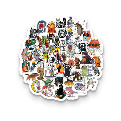 Crazy Animals 50PCS Stickers