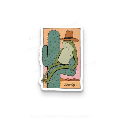 Cowboy frog 1PC Sticker