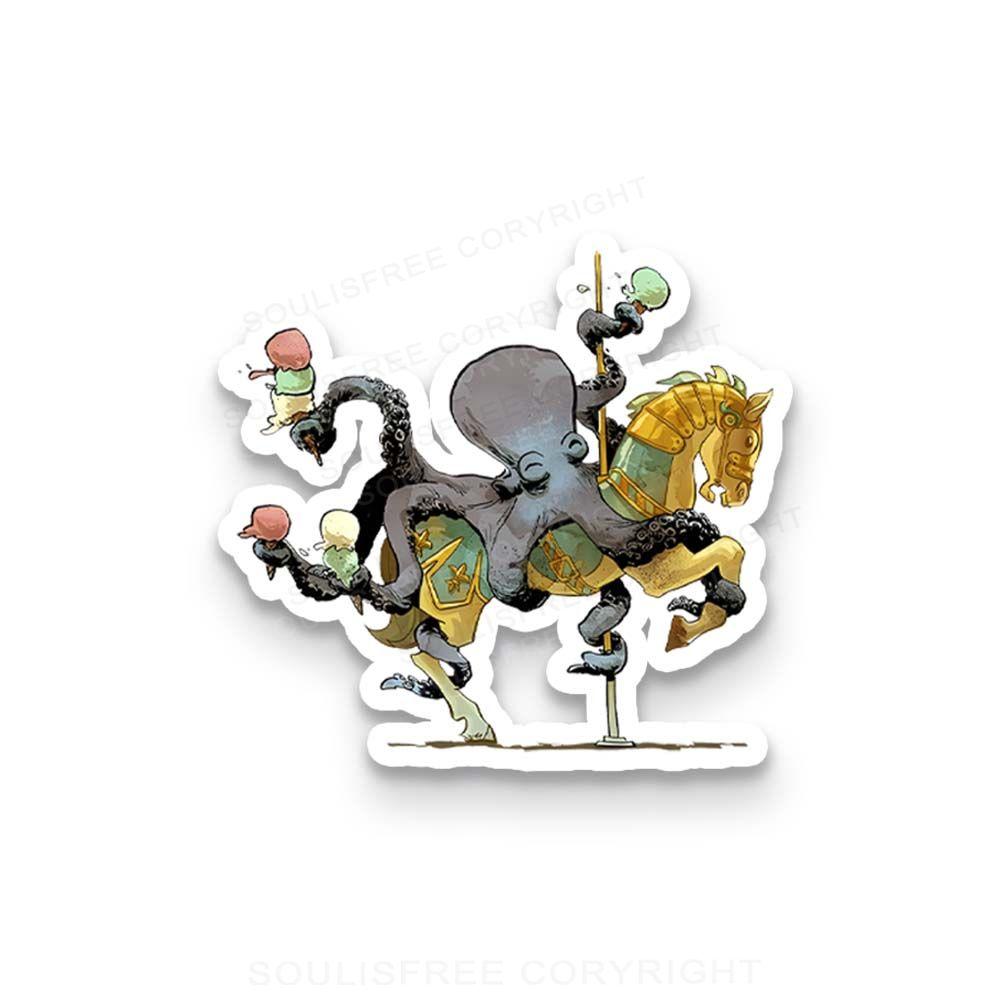 Playing With The Trojan Horse 1PC Sticker