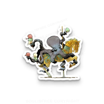 Playing With The Trojan Horse 1PC Sticker