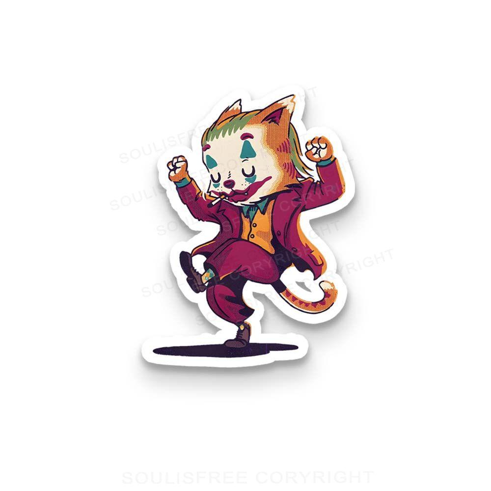 Clown Cat 1PC Sticker