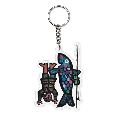 Fishing For Man's Fish Keychain