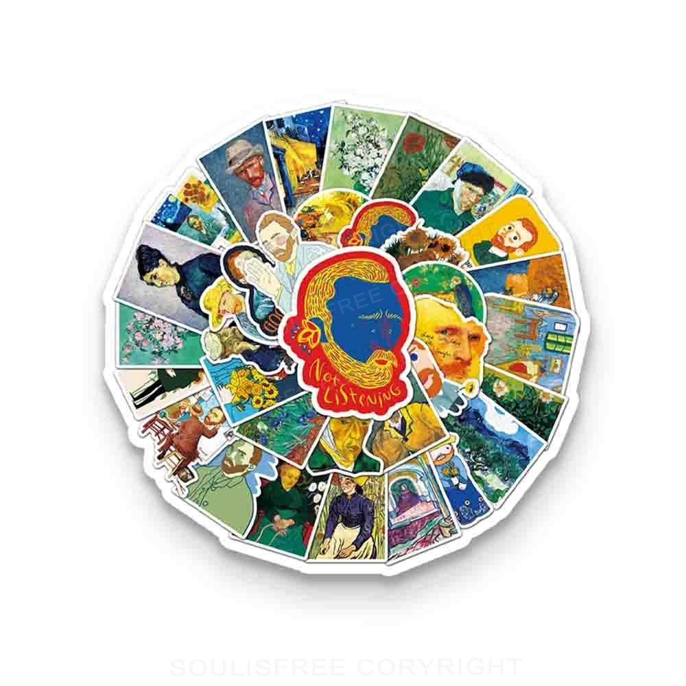 Van Gogh's World 50PCS Stickers