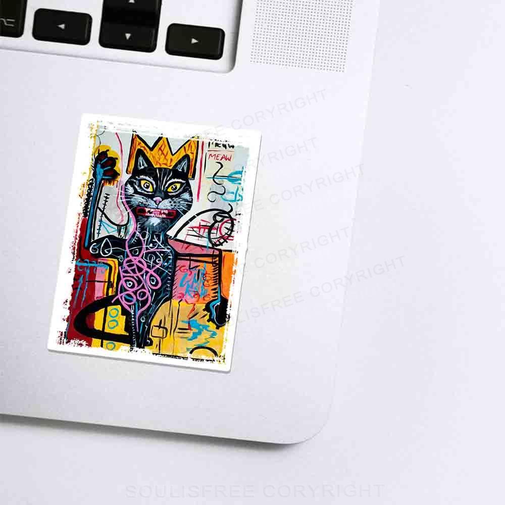 Cat King 1PC Sticker