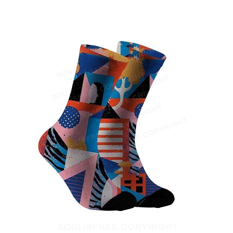 Corner Of City Full Print Socks