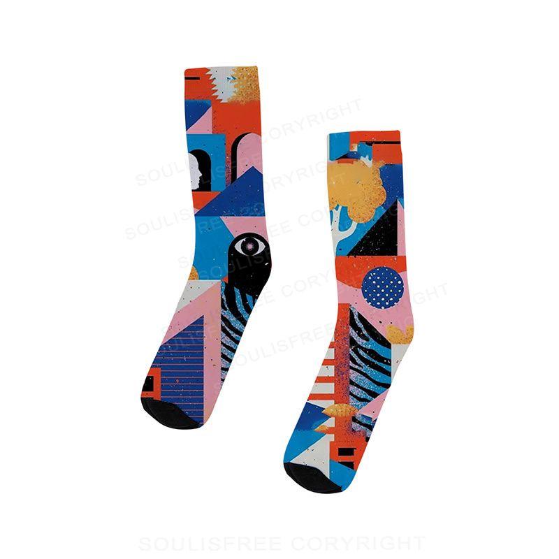 Corner Of City Full Print Socks