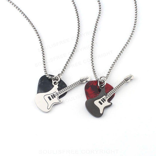 Rock Guitar Pick Necklace