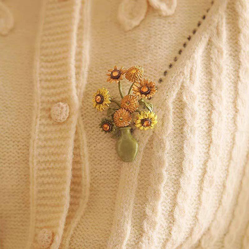 Van Gogh Sunflowers Pins