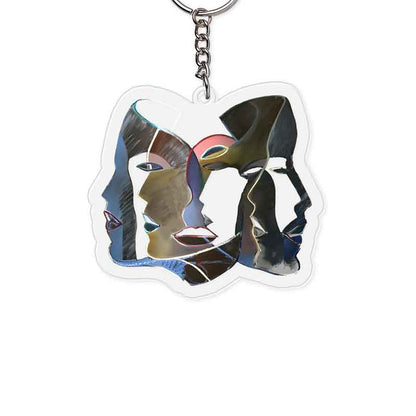 Layers of Masks Keychain