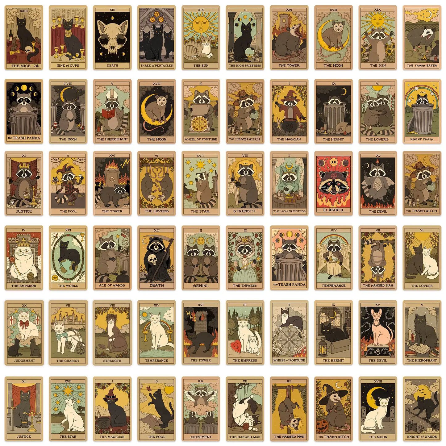 Tarot Card Series 60PC Sticker