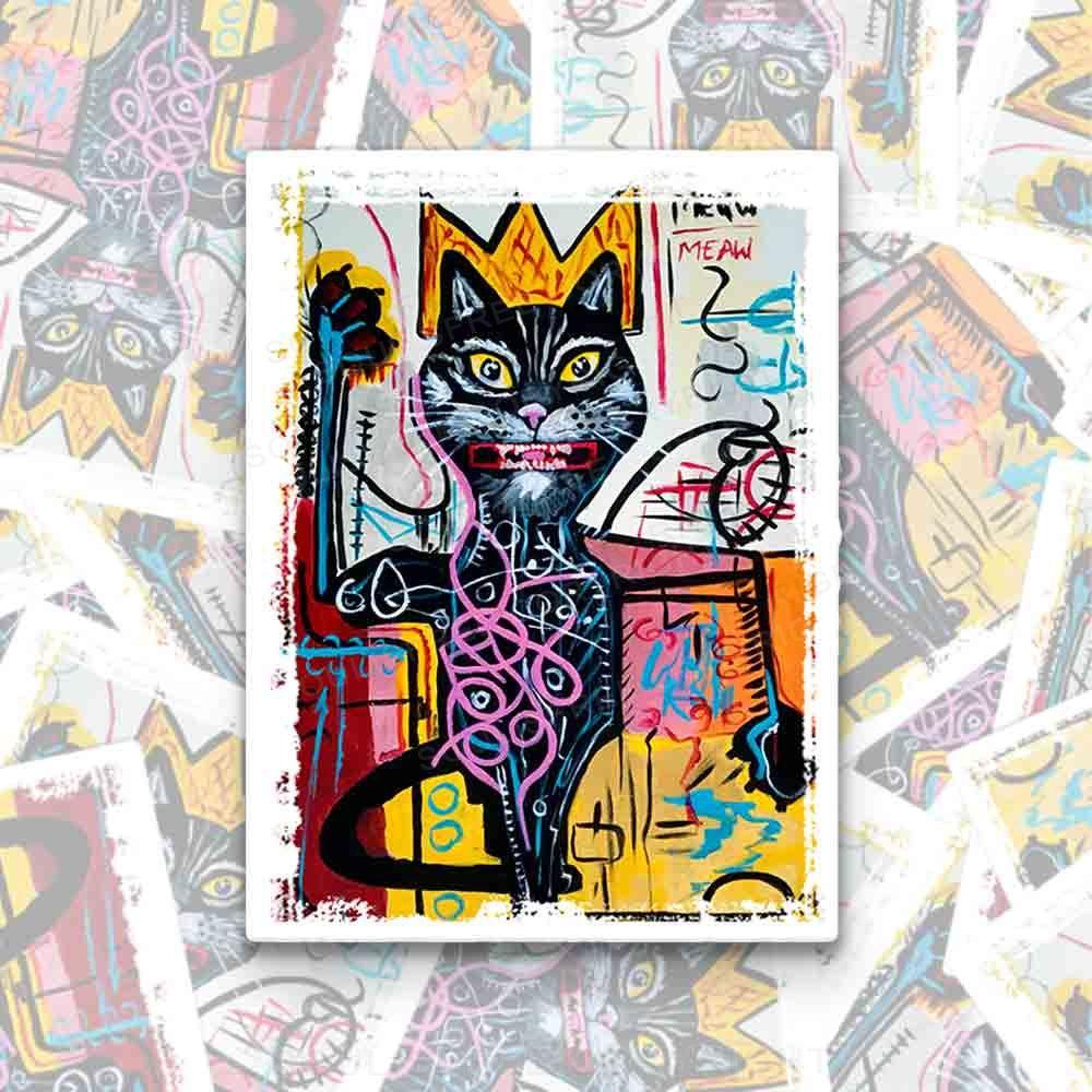 Cat King 1PC Sticker