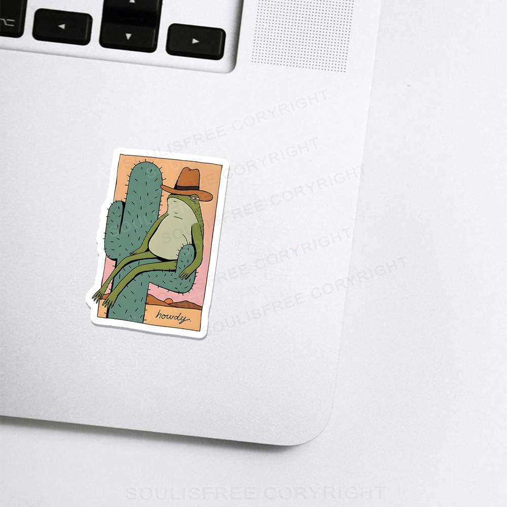 Cowboy frog 1PC Sticker