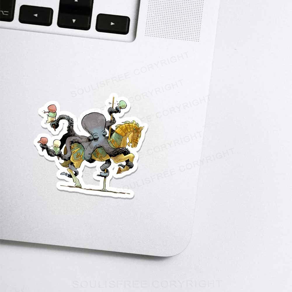 Playing With The Trojan Horse 1PC Sticker